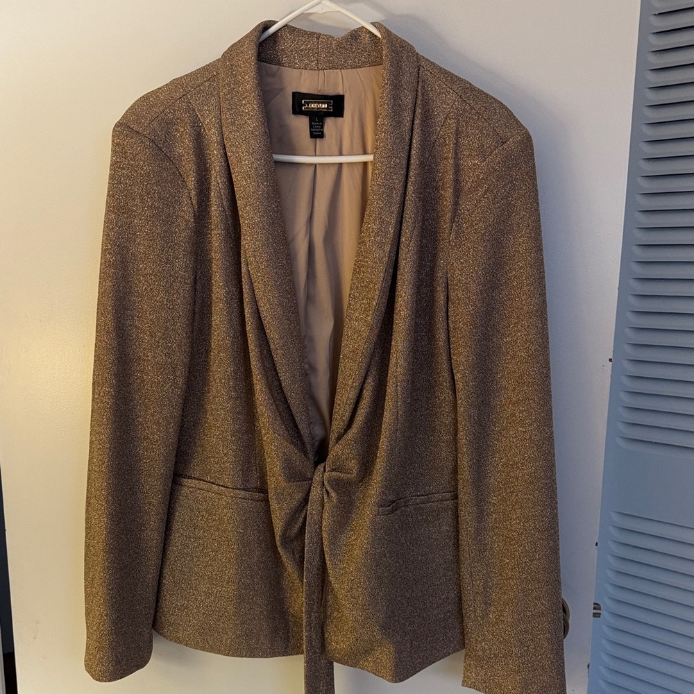 Greylin Gold Blazer with Front Tie